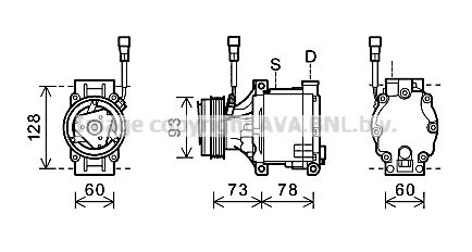 AVA QUALITY COOLING Kompressori, ilmastointilaite SUK080